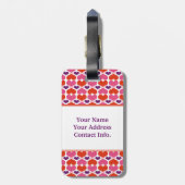 Valentine Hearts Quilt Monogram Gepäckanhänger (Rückseite vertikal)