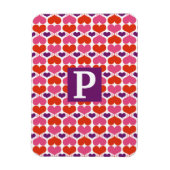 Valentine Hearts Quilt Monogram Magnet (Vertikal)