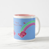 Valentine Hearts Rainbow Tasse (VorderseiteRechts)