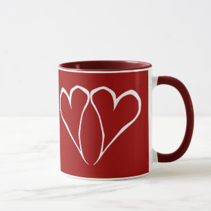 Valentine Hearts Rote Tasse
