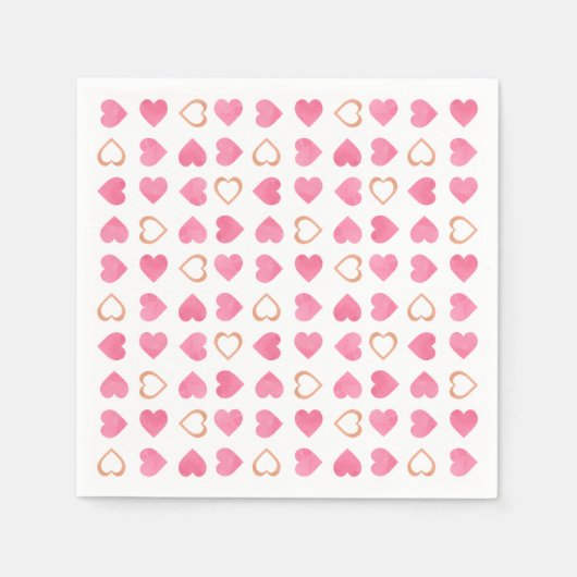Valentine Hearts Serviette (Vorderseite)