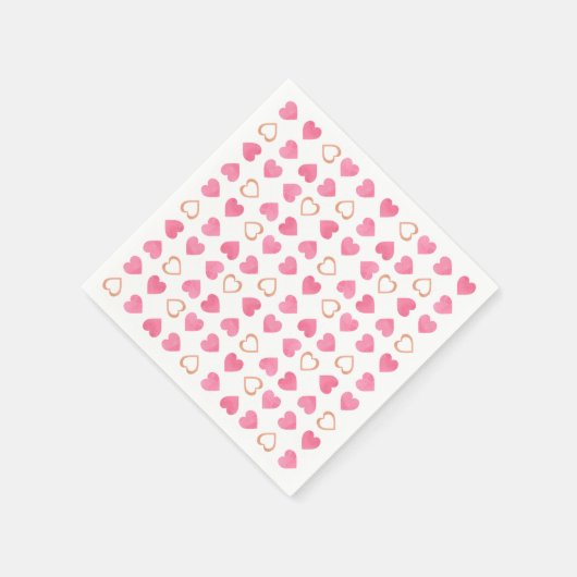 Valentine Hearts Serviette (Ecke)