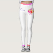 Valentine Hearts & Shades of Pink Leggings (Vorderseite)