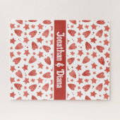 Valentine Hearts & Stars Muster Jigsaw Puzzle (Horizontal)