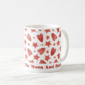 Valentine Hearts & Stars Muster Kaffeemaschine Tas Kaffeetasse (VorderseiteRechts)