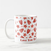 Valentine Hearts & Stars Muster Kaffeemaschine Tas Kaffeetasse (Links)
