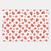 Valentine Hearts & Stars Muster Wrapping Papers Geschenkpapier Set (Vorderseite 2)