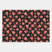 Valentine Hearts & Stars Muster Wrapping Papers Geschenkpapier Set (Vorderseite)