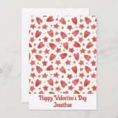 Valentine Hearts & Stars Personalisierte Karte (Vorne/Hinten)