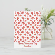 Valentine Hearts & Stars Personalisierte Karte