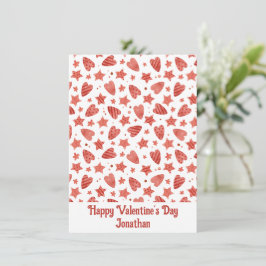 Valentine Hearts & Stars Personalisierte Karte