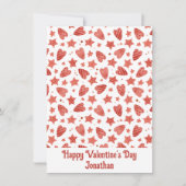 Valentine Hearts & Stars Personalisierte Karte (Vorderseite)