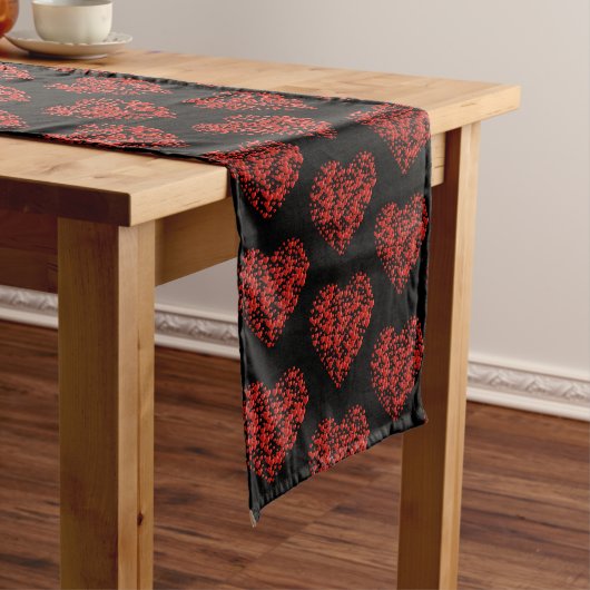 Valentine Hearts Table Runner Kurzer Tischläufer (Beispiel)