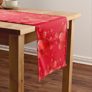 Valentine Hearts Table Runner Kurzer Tischläufer