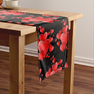 Valentine Hearts Table Runner Kurzer Tischläufer