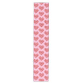 Valentine Hearts Table Runner Mittelgroßer Tischläufer (Vorderseite)