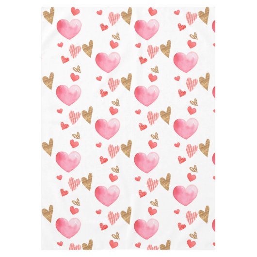 Valentine Hearts Tablecloth Tischdecke (Vorderseite)