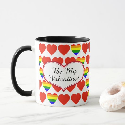 Valentine Hearts Tasse (Mit Donut)