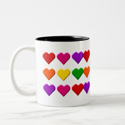 Valentine Hearts Tasse (Links)