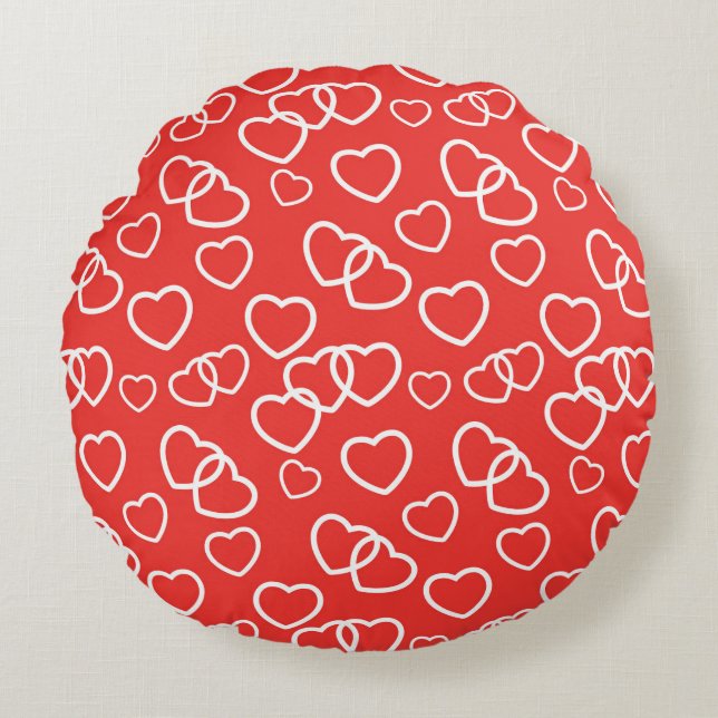 Valentine Hearts Throw Kissen (Vorderseite)