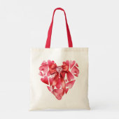 Valentine Hearts Tote Bag Tragetasche (Rückseite)