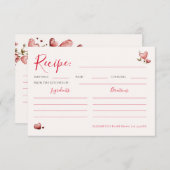 Valentine Hearts Vine Bridal Shower Recipe Card (Vorne/Hinten)