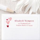 Valentine Hearts Whimsical Art Watercolor (Insitu)