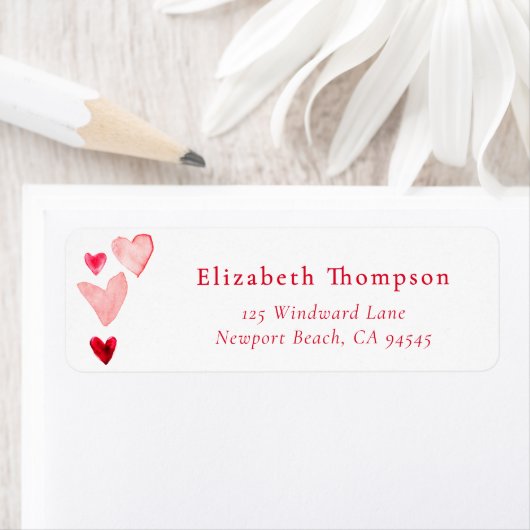 Valentine Hearts Whimsical Art Watercolor (Insitu)