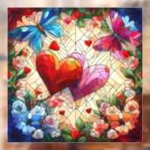 Valentine Hearts Window Clying Fensteraufkleber (Blatt 2)