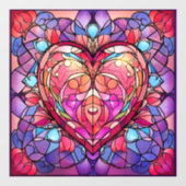 Valentine Hearts Window Clying Fensteraufkleber (Blatt)