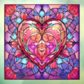 Valentine Hearts Window Clying Fensteraufkleber (Blatt 3)
