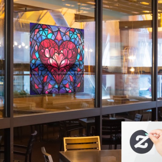 Valentine Hearts Window Clying Fensteraufkleber (Restaurantfenster)