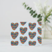 Valentine Hearts, zeichnend Herzen Postkarte (Stehend Vorderseite)