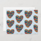 Valentine Hearts, zeichnend Herzen Postkarte (Vorne/Hinten)