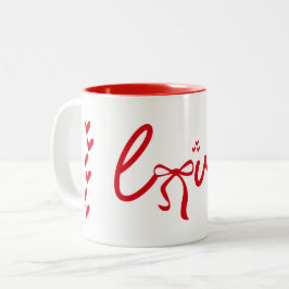 Valentine Hearts  Zweifarbige Tasse
