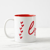 Valentine Hearts  Zweifarbige Tasse (Links)
