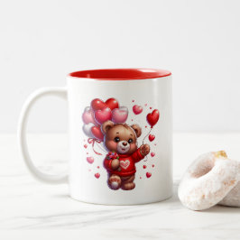 Valentine Hearts  Zweifarbige Tasse