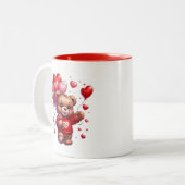 Valentine Hearts  Zweifarbige Tasse (Vorderseite Links)