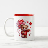 Valentine Hearts  Zweifarbige Tasse (Links)