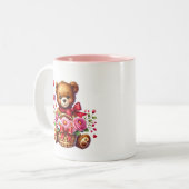 Valentine Hearts  Zweifarbige Tasse (Vorderseite Links)
