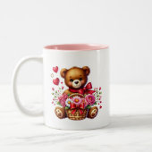 Valentine Hearts  Zweifarbige Tasse (Links)