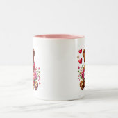 Valentine Hearts  Zweifarbige Tasse (Mittel)