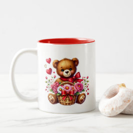 Valentine Hearts  Zweifarbige Tasse