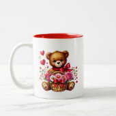 Valentine Hearts  Zweifarbige Tasse (Links)