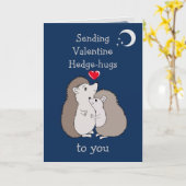 Valentine Hedhehog Hedge-Hugs Karte (Gelbe Blume)