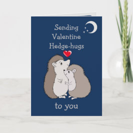 Valentine Hedhehog Hedge-Hugs Karte