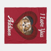 Valentine Herdhunde Liebe Benutzerdefiniert Foto-N Fleecedecke (Vorderseite (Horizontal))