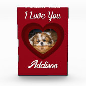 Valentine Herdhunde Liebe Benutzerdefiniert Foto-N Fotoblock (Vorderseite)