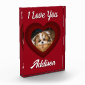 Valentine Herdhunde Liebe Benutzerdefiniert Foto-N Fotoblock (Links)