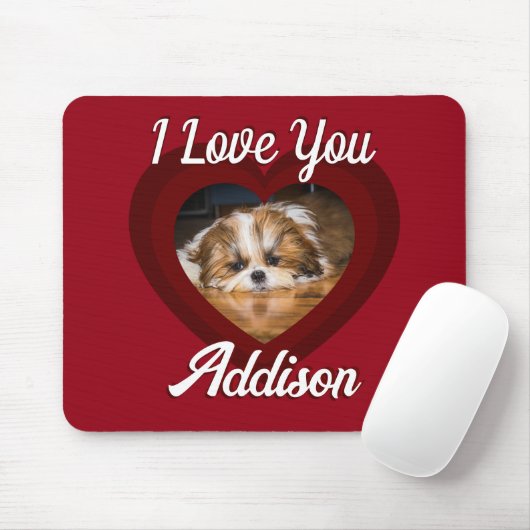 Valentine Herdhunde Liebe Benutzerdefiniert Foto-N Mousepad (Mit Mouse)